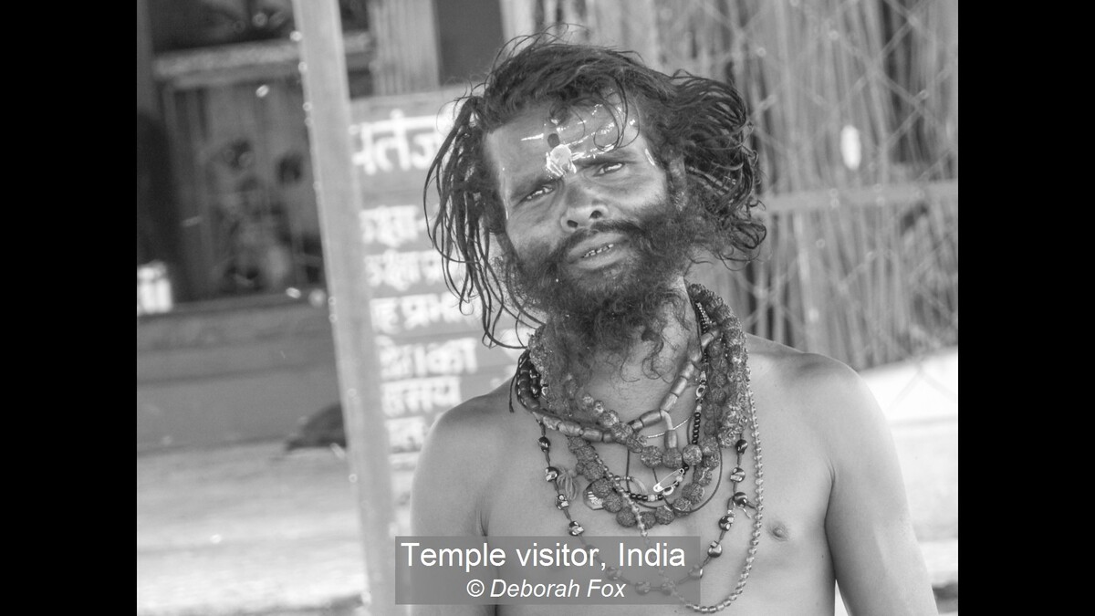 Temple visitor, India
